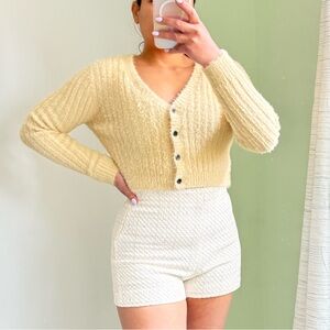 Cozy Cream Cardigan Sweater Size M